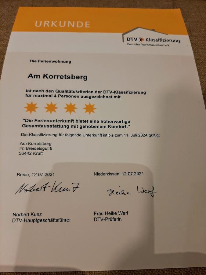 Ferienwohnung Am Korretsberg Kruft Exterior foto